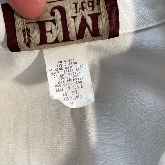 Vintage EJM Limited White Cotton Nautical Style Short Sleeve Dress, Size 8 - Picture 5 of 15